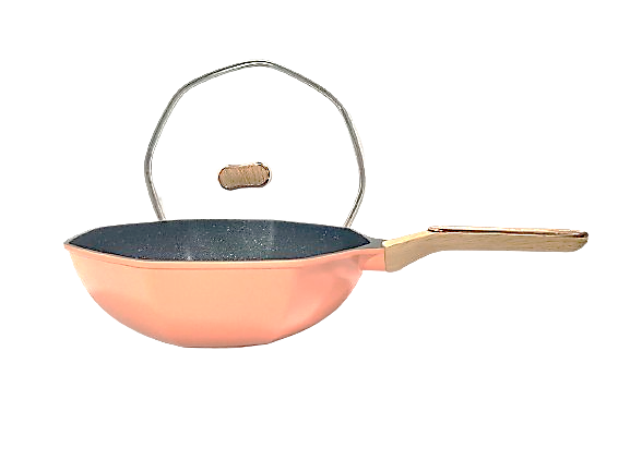 Premium OCTAGON 4-Piece Nonstick Cookware Set - Frying Pan, Saucepan & Pots with Glass Lids - Perfect for Sautéing, Boiling & Frying - Ideal for Home Kitchen & Restaurant Use