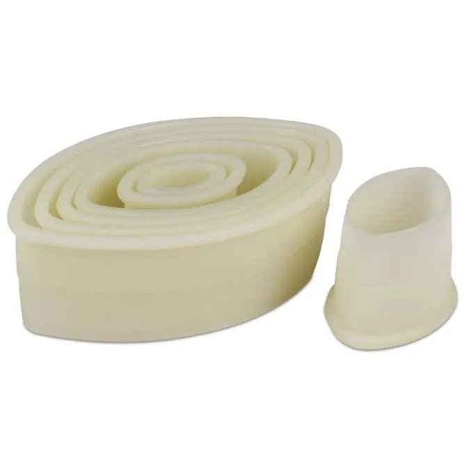 7-Piece Plain Barquette Cutter Set - Professional Pastry & Cake Decorating Tools for Bakers, Chefs & Home Bakers - Perfect for Fondant, Chocolate, Dough & Cookie Cutting