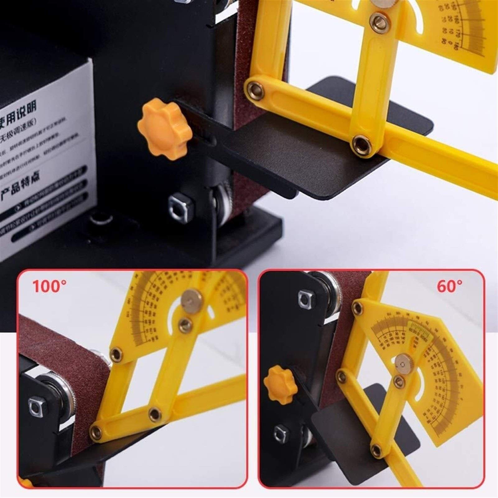 Micro Belt Sander - Compact Electric Belt Sander for DIY Polishing, Grinding & Sharpening | Precision Bench Tool for Woodworking, Metalworking & Knife Sharpening | Perfect for Home Workshops & Professional Use