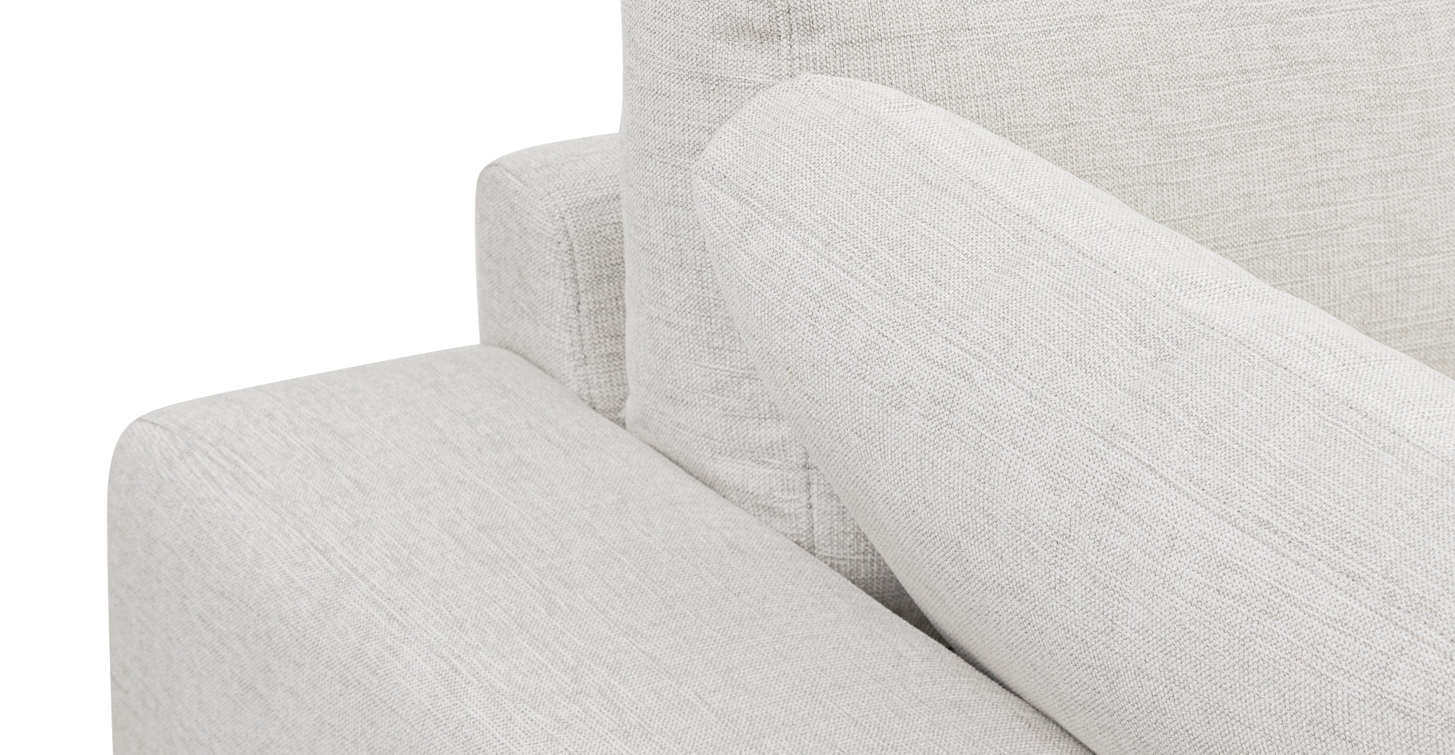 Malaga Left Facing Sectional Sofa - Modern L-Shaped Couch for Living Room, Family Room & Home Theater | Comfortable Fabric Upholstery with Reversible Chaise