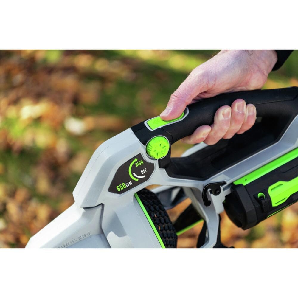 EGO Power+ LB6503 56V Cordless Leaf Blower - 650 CFM High Power, 4.0Ah Battery & Charger Included - Lightweight Handheld for Yard Cleanup, Driveway Clearing & Patio Maintenance (Black)