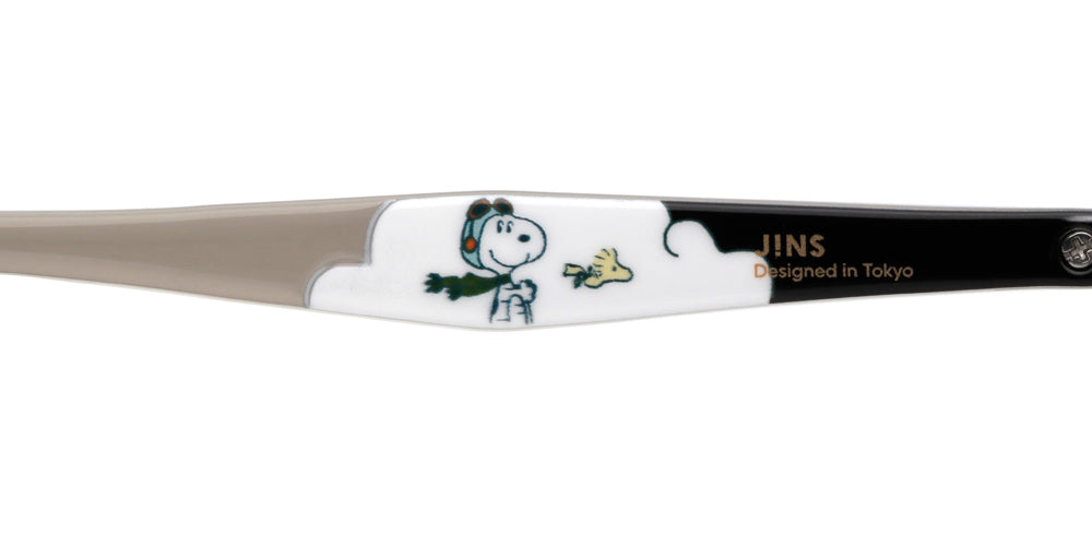 JINS x PEANUTS 085 Pilot Sunglasses - Stylish Aviator Glasses with Snoopy Design for Men & Women - Perfect for Driving, Outdoor Activities & Fashion Accessories