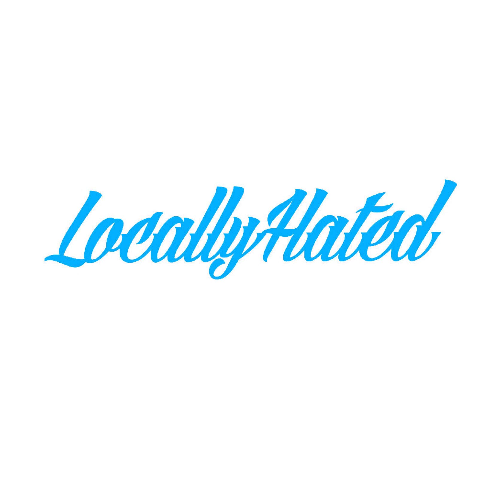 Locally Hated Reflective Car Decal Sticker - Black Vinyl Lettering for Auto Body & Windows | Durable Vehicle Decoration for Trucks, Cars & SUVs - Perfect for Pranksters & Car Enthusiasts