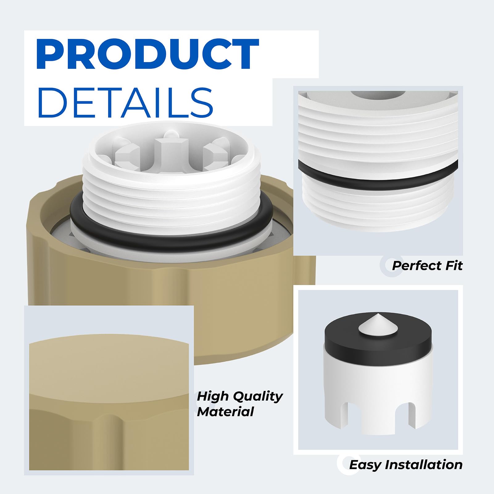VAC-VBK-X1B Vacuum Breaker Kit - Anti-Siphon Frost Free Sillcock Valve Replacement Parts - Repair Accessories for Outdoor Faucets & Garden Hose Bibs - Perfect for Home Plumbing Maintenance & Winterization