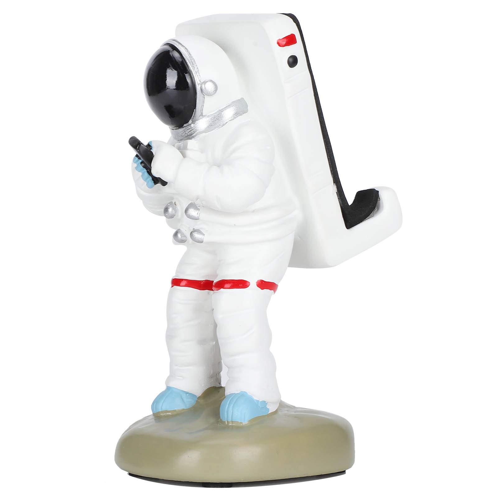 GLOGLOW Astronaut Phone Stand - Multi-Function Desktop Phone Holder with Resin Astronaut Figurine, Universal Phone Bracket for iPhone Samsung (Home Office Decor, Gift Idea)