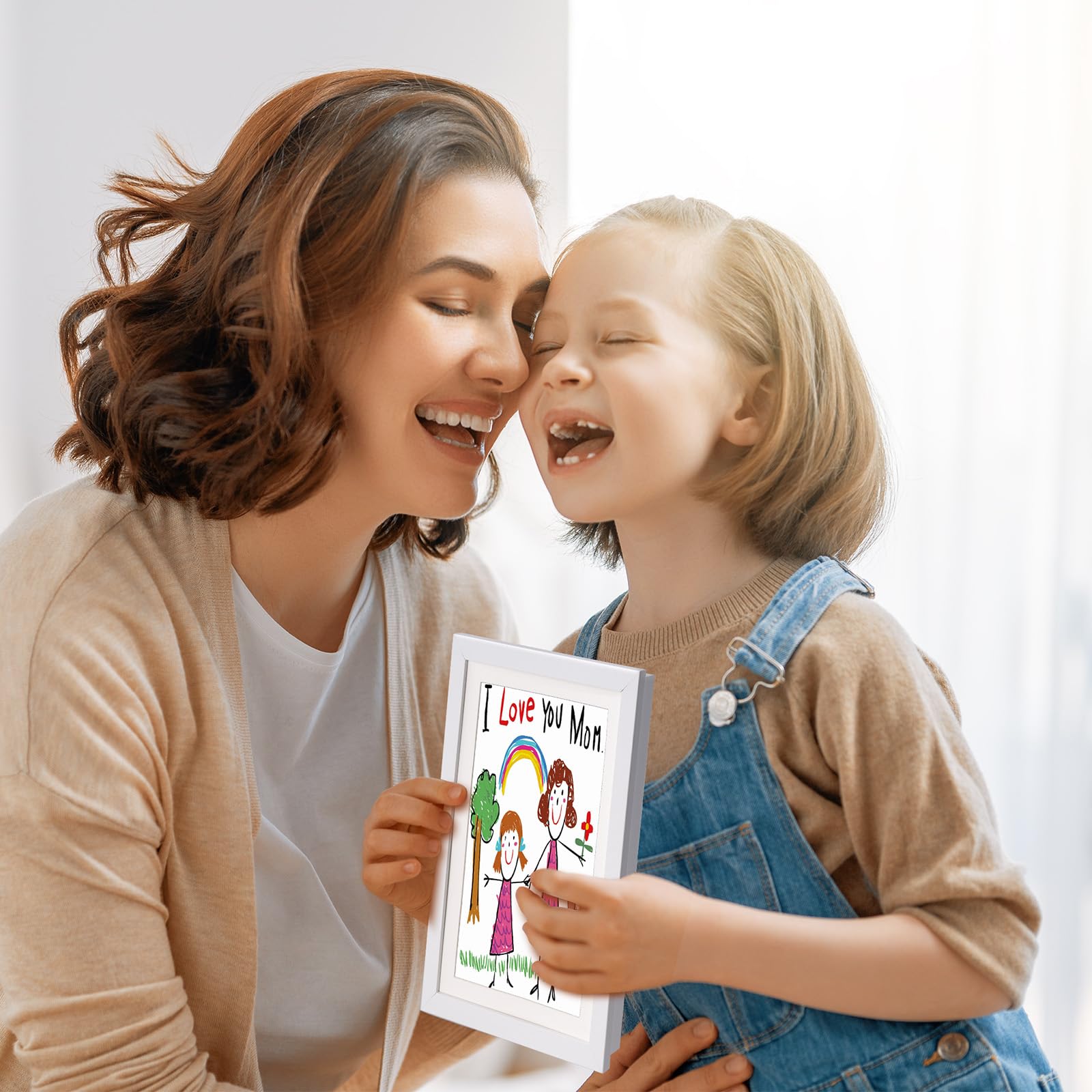 Kids Artwork Frames - Changeable Display Holds 100 A4 Pieces | White Picture Frames for Children's Drawings & Art Storage | Perfect for Home, Classroom & Gift Giving