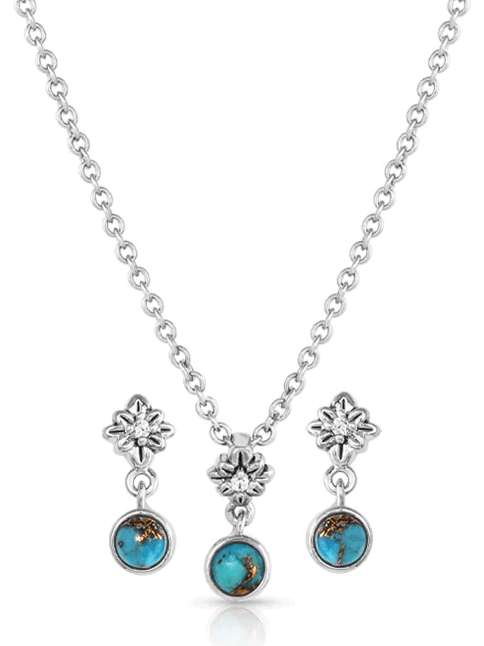 Montana Silversmiths JS5464 Women's Sterling Silver Jewelry Set - Necklace, Bracelet & Earrings for Date Night & Special Occasions