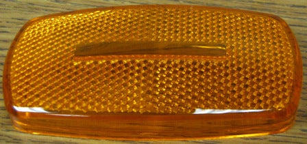 KRV #112093 Clear Rectangular Amber Lens - Perfect for Motorcycle, ATV, and Off-Road Vehicle Light Covers