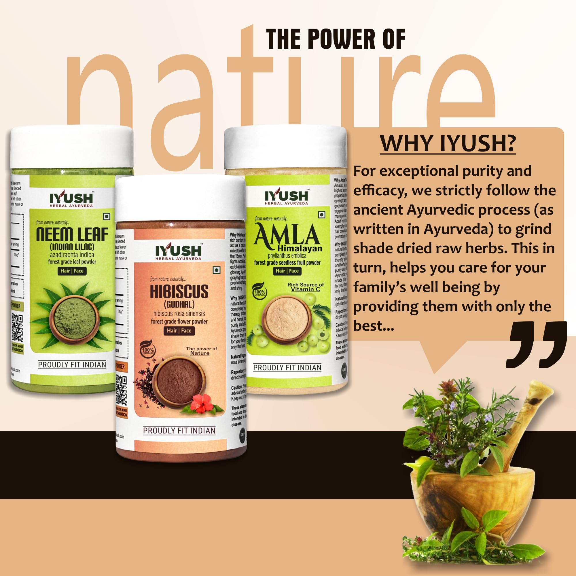 Organic Amla Neem Hibiscus Powder for Hair Growth & Skin Care – 300g Ayurvedic Hair Mask for Dry Frizzy Hair | Natural Volume Booster | Herbal Treatment for Dandruff & Scalp Health | Perfect for DIY Hair Masks & Ayurvedic Beauty Routines