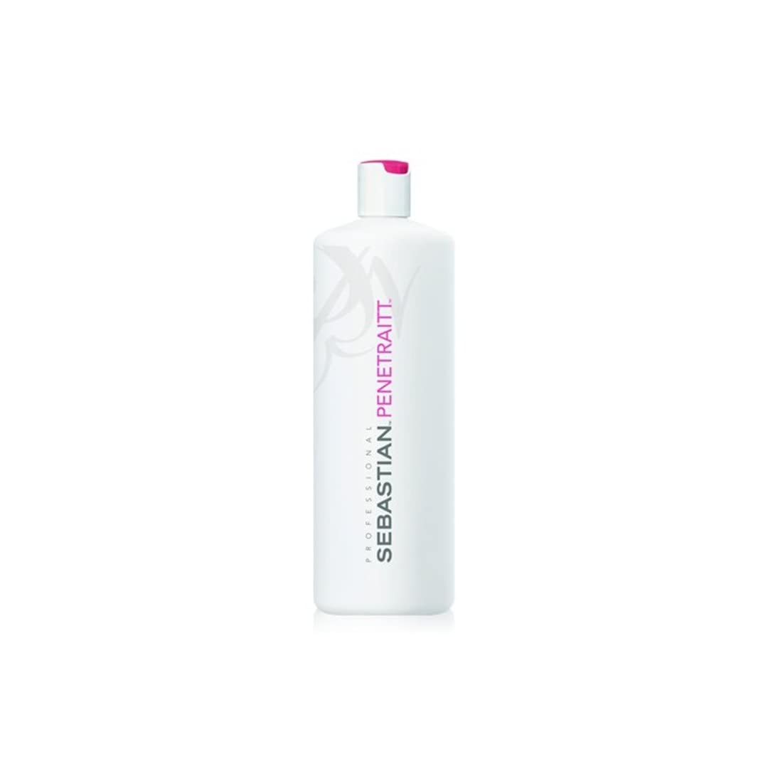 Sebastian Professional Penetraitt Strengthening & Repair Conditioner - 33.8 oz (1 Liter) for Damaged & Dry Hair - Deep Moisturizing & Hair Restoration Treatment for Salon-Quality Results at Home
