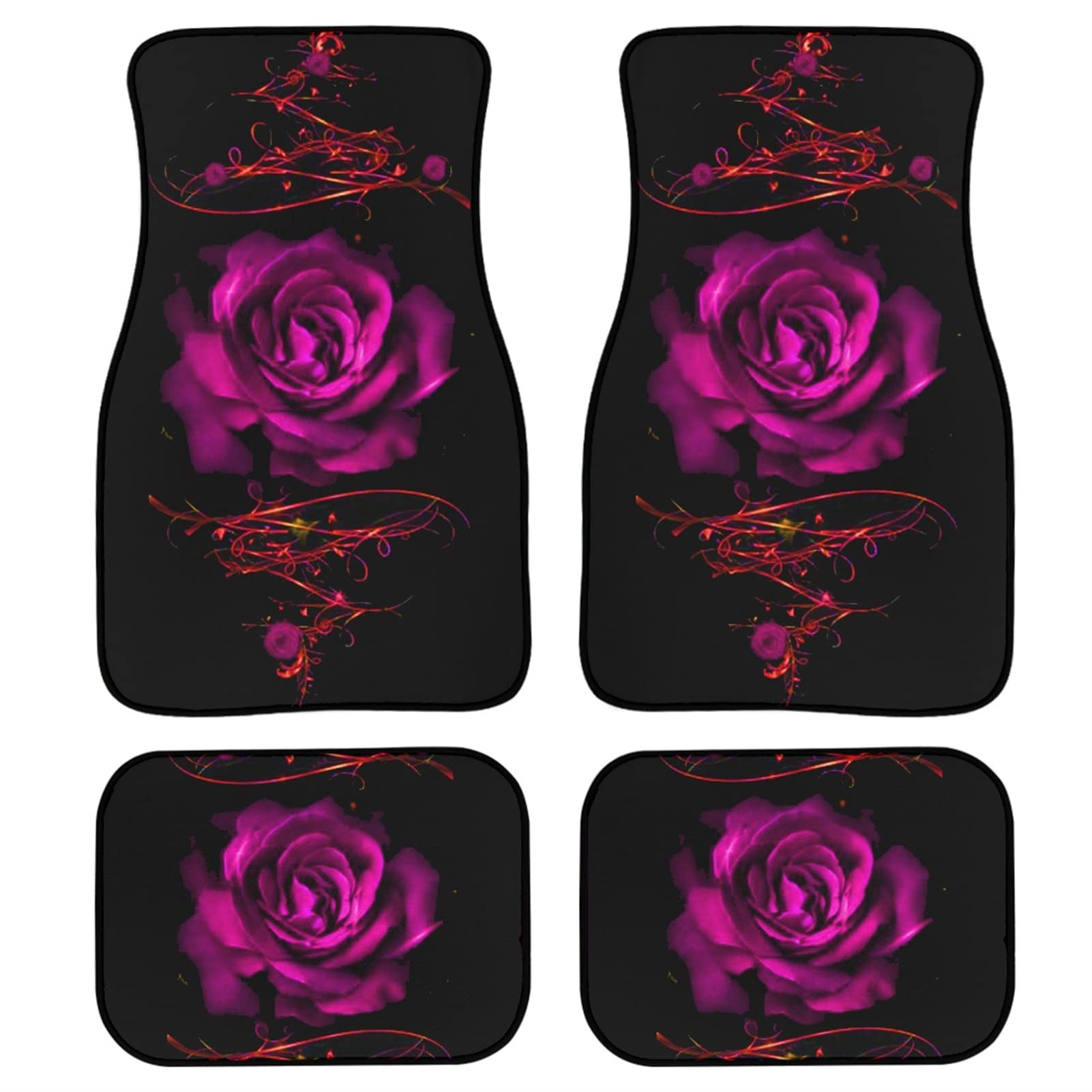 Premium Universal Car Floor Mats 4-Piece Set - Heavy Duty Non-Slip Auto Carpets for Cars, Trucks & SUVs | Front & Rear Seat Protection | All-Weather, Durable & Easy to Clean | Perfect for Daily Commute, Road Trips & Off-Road Adventures