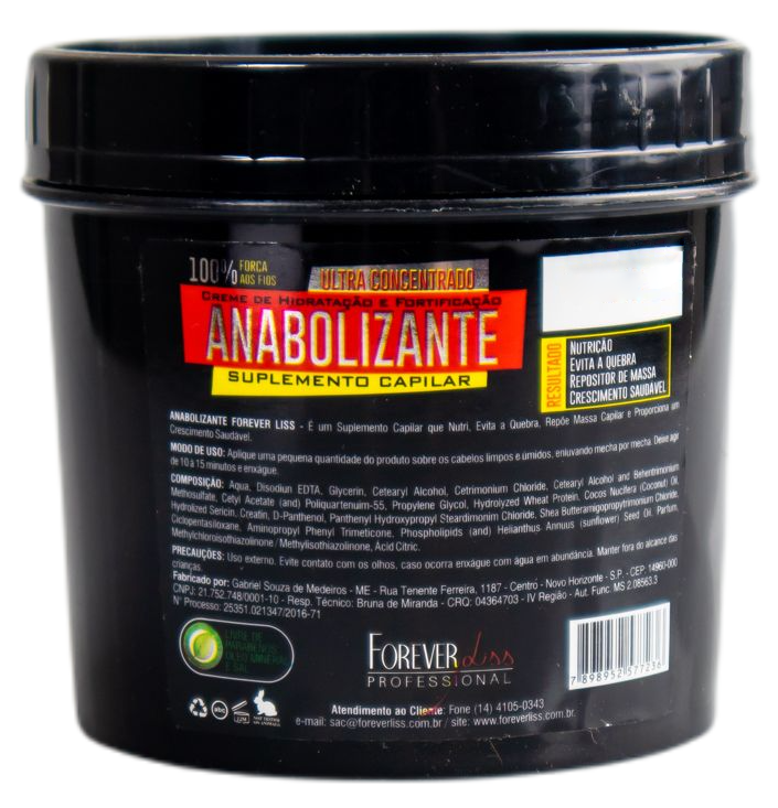 Forever Liss Anabolic Capillary Supplement - Deep Moisturizing & Fortifying Hair Mask 240g | Repairs Dry Damaged Hair for Smooth Silky Strands | Perfect for Salon-Quality Treatment at Home