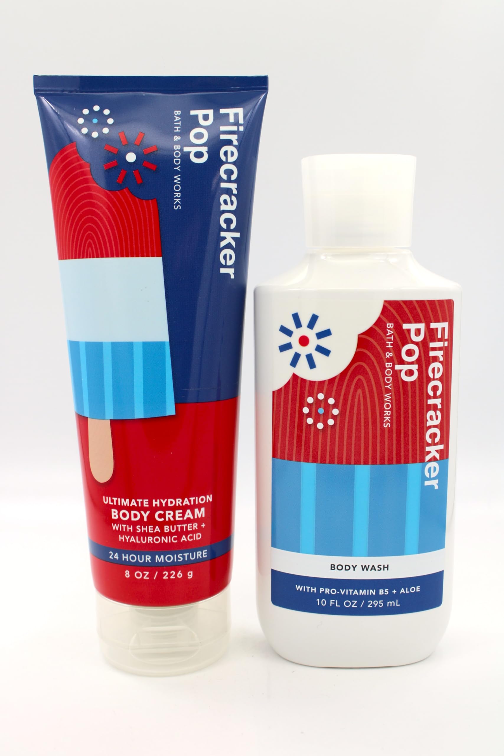 Fire Cracker Pop Scented Bath & Body Set - Shower Gel & Body Cream Bundle for Refreshing Skin Care | Perfect for Daily Shower, Spa Day & Gift Giving