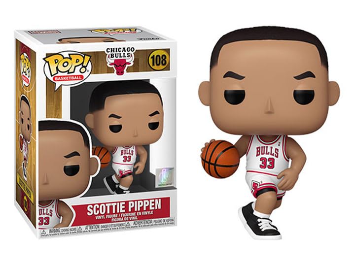 Funko Pop NBA Legends Scottie Pippen Chicago Bulls Home Jersey Vinyl Figure with Protector Case - Collector's Edition Basketball Gift Set for Fans & Display - Perfect for Sports Memorabilia Collections & Man Cave Decor