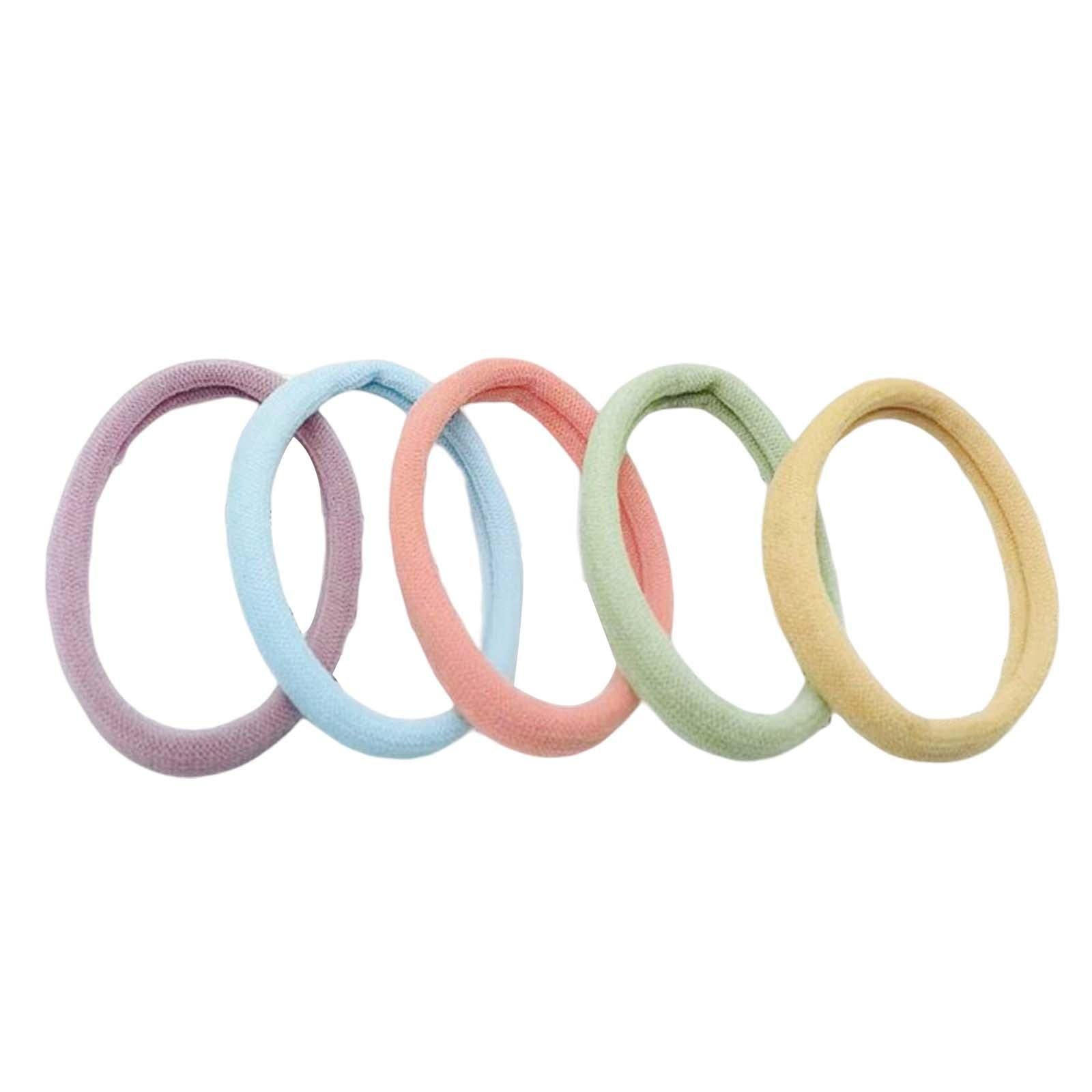 Rockible 5X Elastic Hair Ties - Soft No Damage Hair Rings for Thin & Straight Hair - Perfect for Ponytails, Braids & Everyday Styling