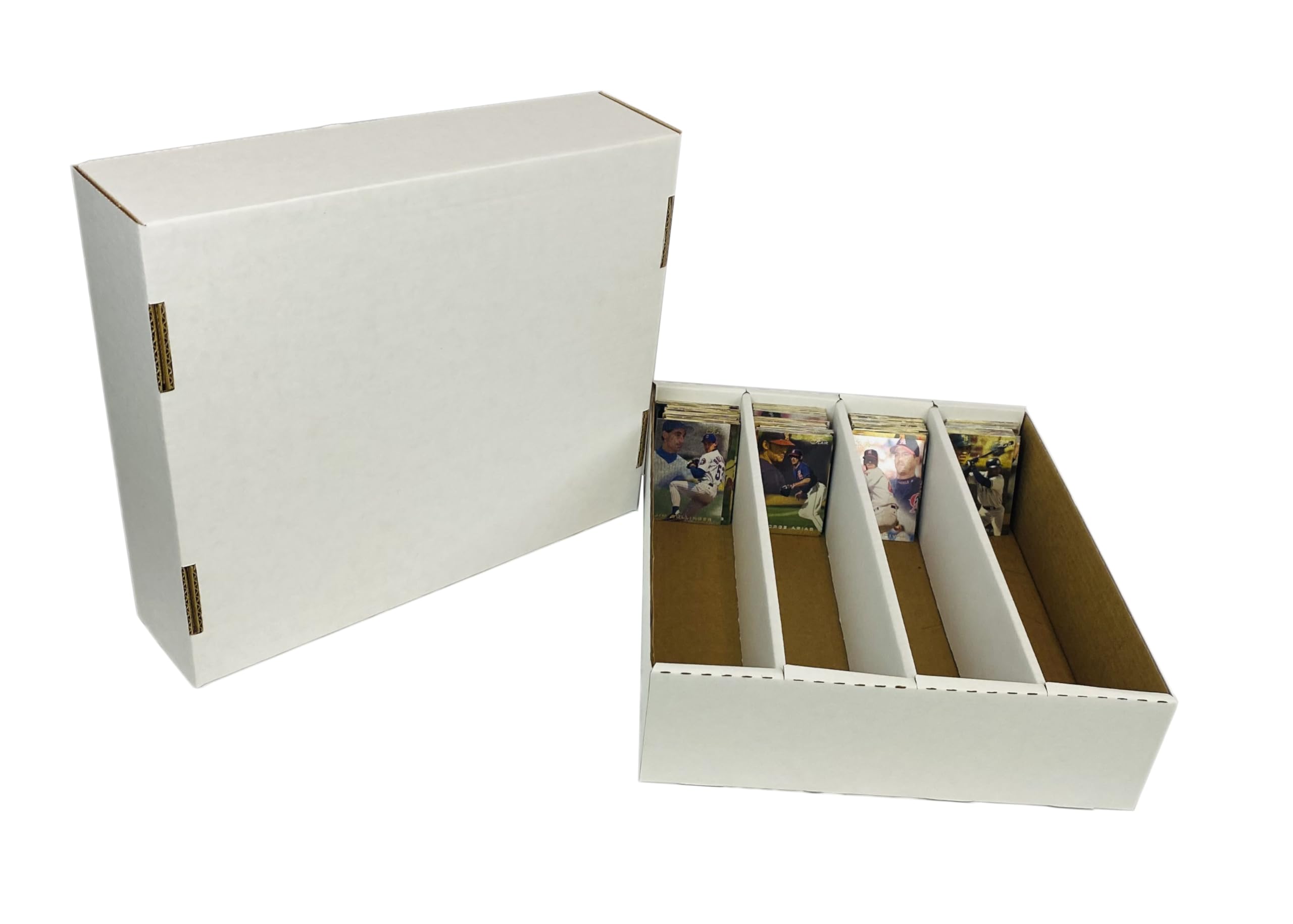 25-Pack 3200 Count Corrugated Cardboard Storage Boxes for Sports & Trading Cards - Baseball, Football, Basketball, Hockey, NASCAR, Gaming Cards - Secure Full Lid Design - Perfect for Collectors & Organizing Card Collections