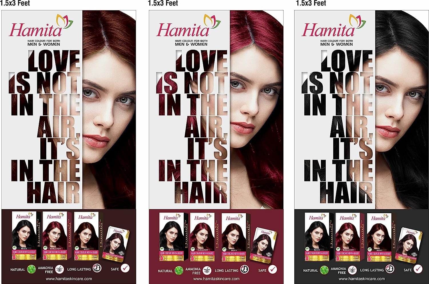 Natural HAMITA Henna Hair Color for Men & Women - Ammonia-Free, Long-Lasting Red Hair Dye | Promotes Healthy, Strong Hair | Perfect for At-Home Hair Coloring & Covering Gray Hair | Pack of 1