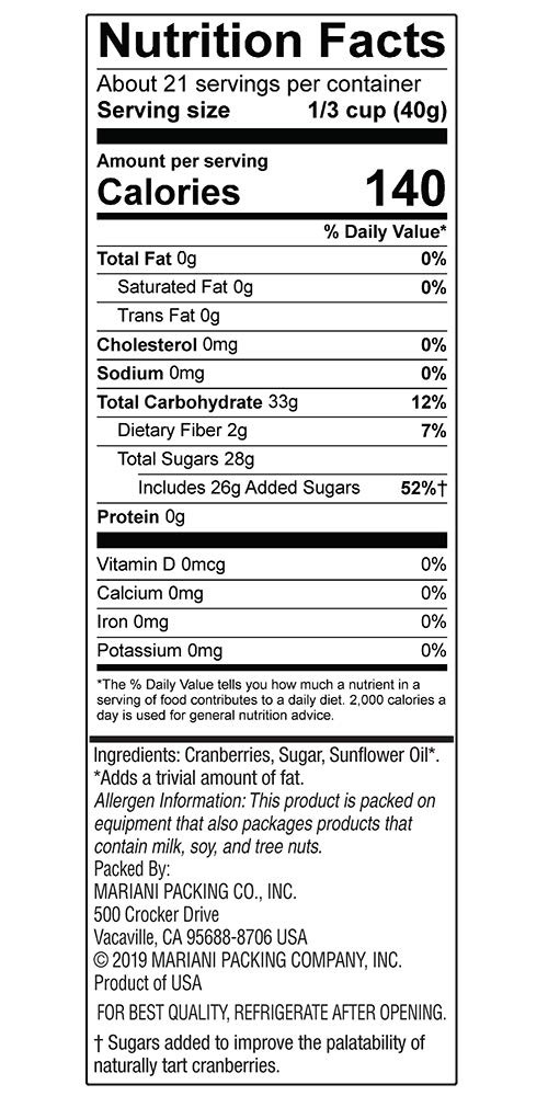 Organic Dried Cranberries Snacks - Healthy Vegan & Gluten Free Fruit for Kids & Adults - No Preservatives, Fat Free - 30oz Resealable Bulk Bag - Perfect for Lunch Boxes, Trail Mix & Baking