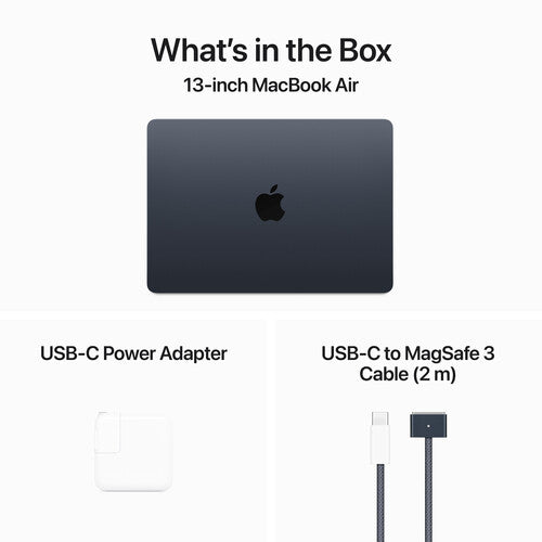 Apple MacBook Air 13-inch (M3 Chip, Midnight) - Lightweight Laptop for Work, Study & Travel | Fast Performance & Long Battery Life