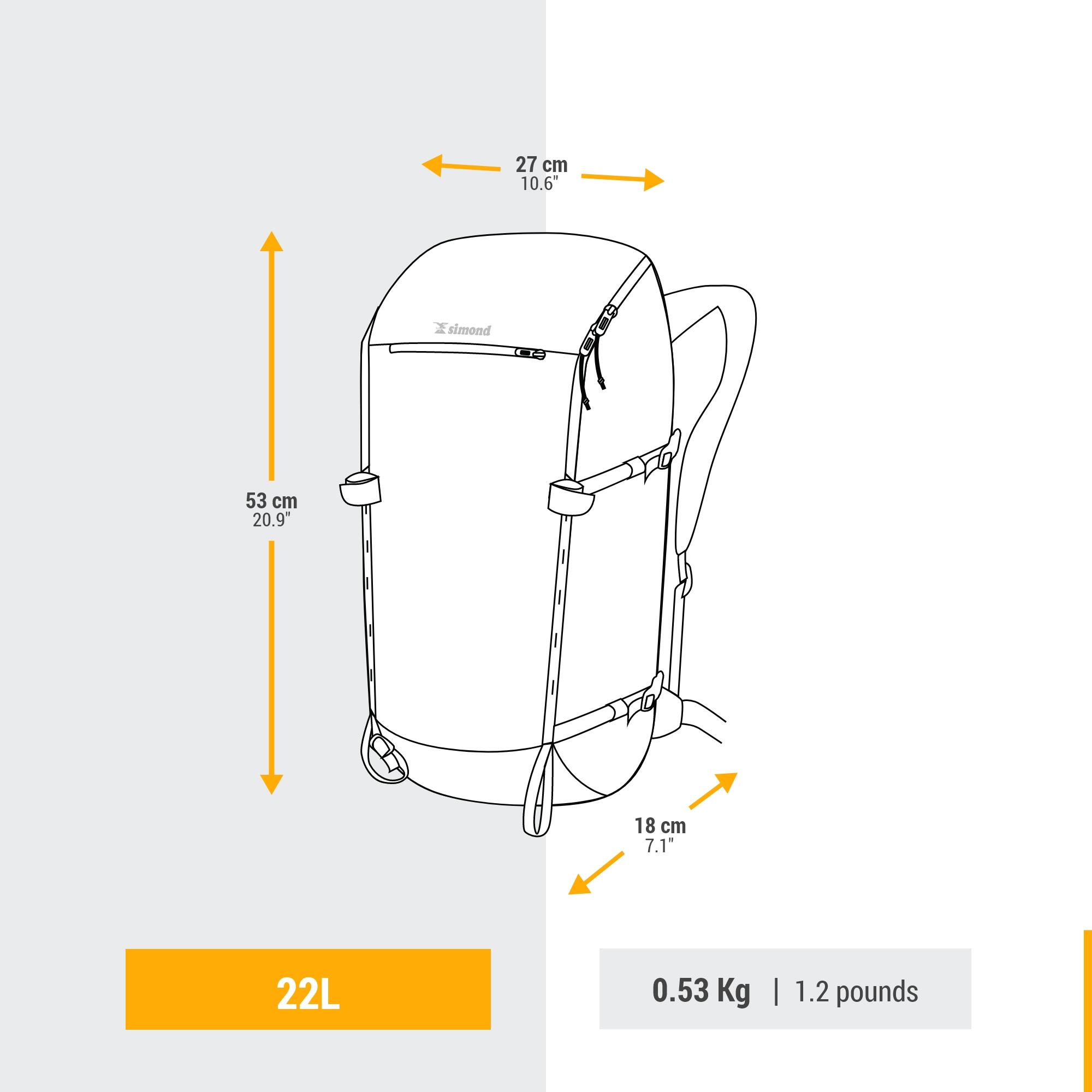 Simond Alpinism 22L Mountaineering Backpack - Lightweight Climbing Pack for Hiking, Rock Climbing & Alpine Adventures | Durable Outdoor Gear for Men & Women