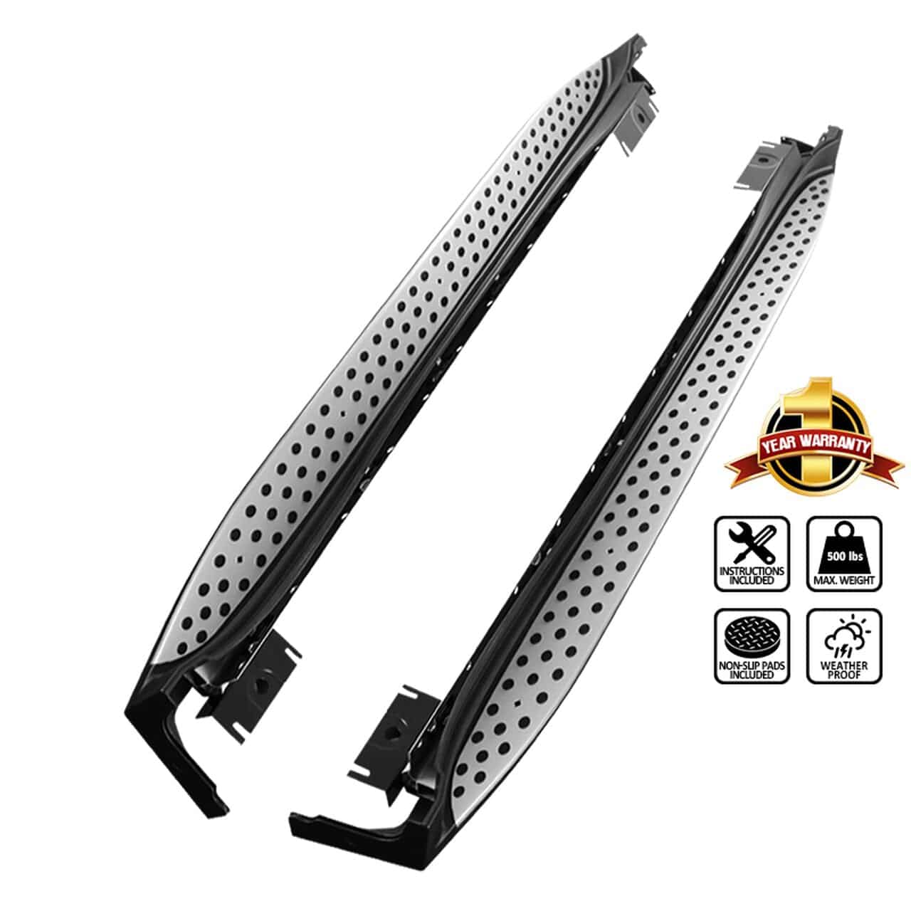 2007-2012 Mercedes Benz X164 GL Class Aluminum Side Step Running Boards - Durable Off-Road Accessories for SUV Truck Protection & Style