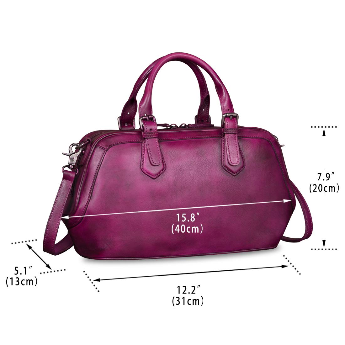 Genuine Leather Handbag for Women - Fashionable Top Handle Purse, Satchel & Shoulder Bag with Adjustable Strap | Perfect for Work, Travel & Everyday Use
