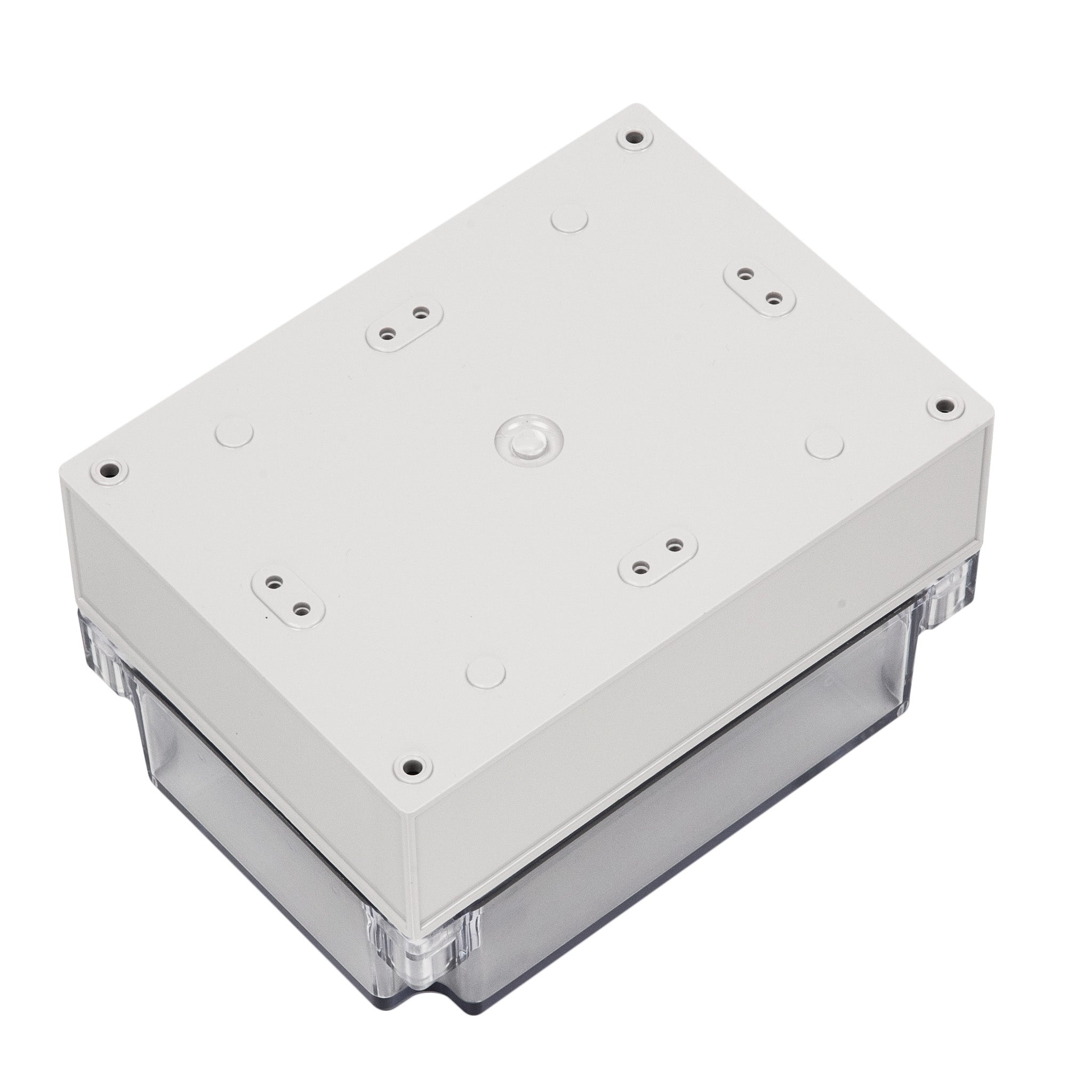 Boxco S Series 4.92 x 6.89 x 3.94 Inches (125x175x100mm) Waterproof Plastic Enclosure - IP67 Rated, IK08 Impact Resistant, Polycarbonate (PC) Material with Transparent Cover & Screw Mounting - Ideal for Outdoor Electronics, Industrial Equipment & DIY Projects