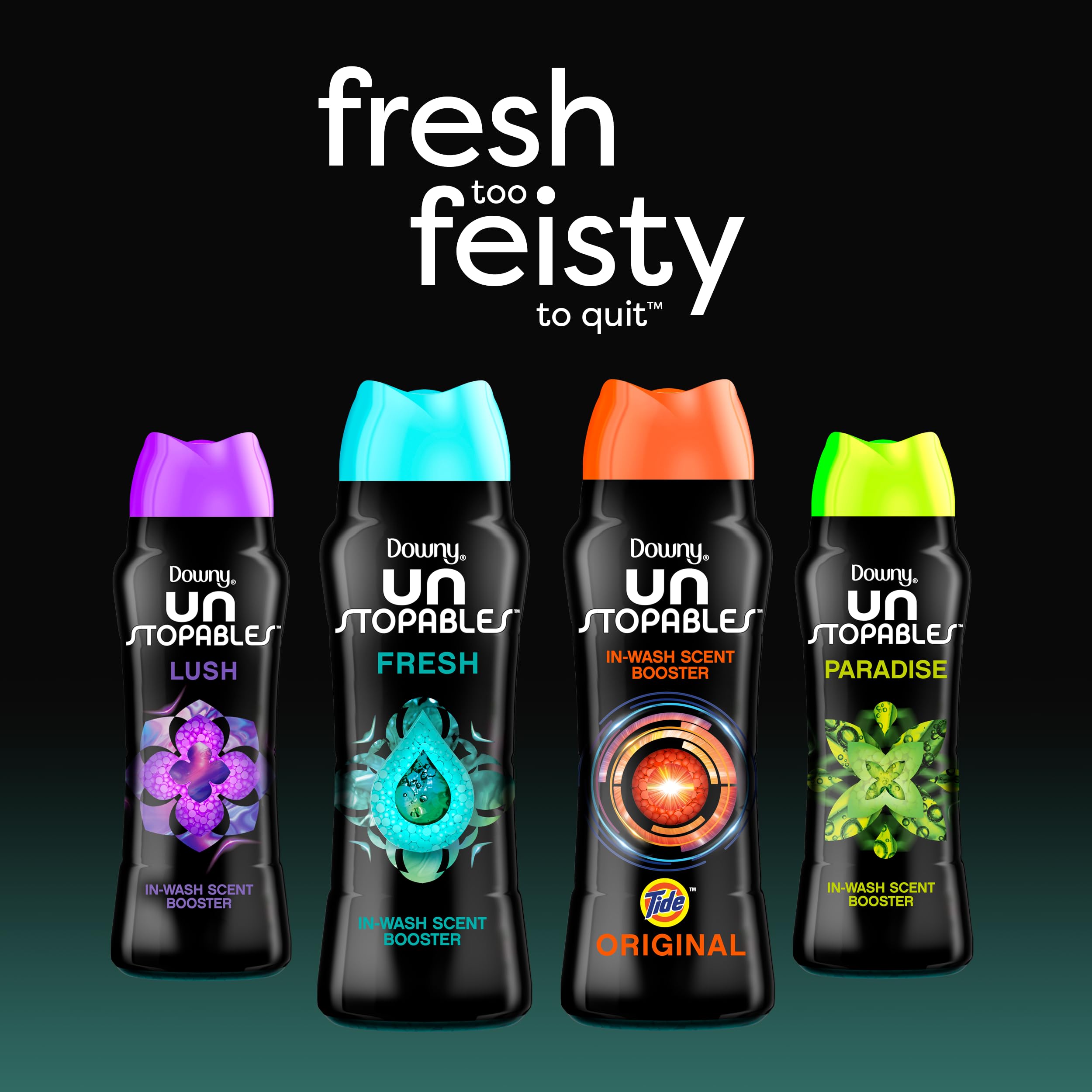 Downy Unstopables In-Wash Laundry Scent Booster Beads - Long Lasting Freshness, Paradise Scent, 12.2 oz - Perfect for Washer & Laundry Refresh | Eliminates Odors & Keeps Clothes Smelling Great All Day