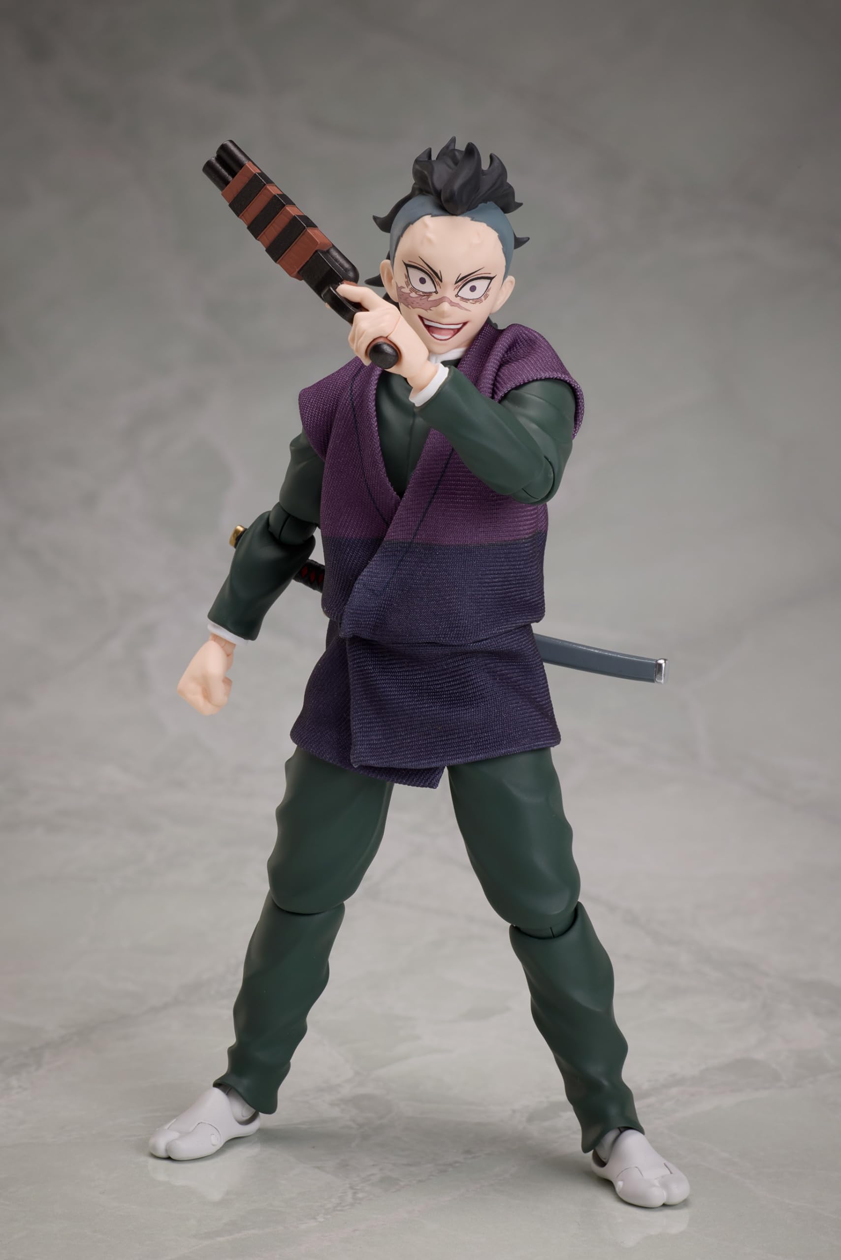 Aniplex Demon Slayer: Kimetsu no Yaiba – Genya Shinazugawa BUZZmod 1:12 Scale Action Figure - Collectible Anime Figure for Fans, Perfect for Display & Cosplay Scenes