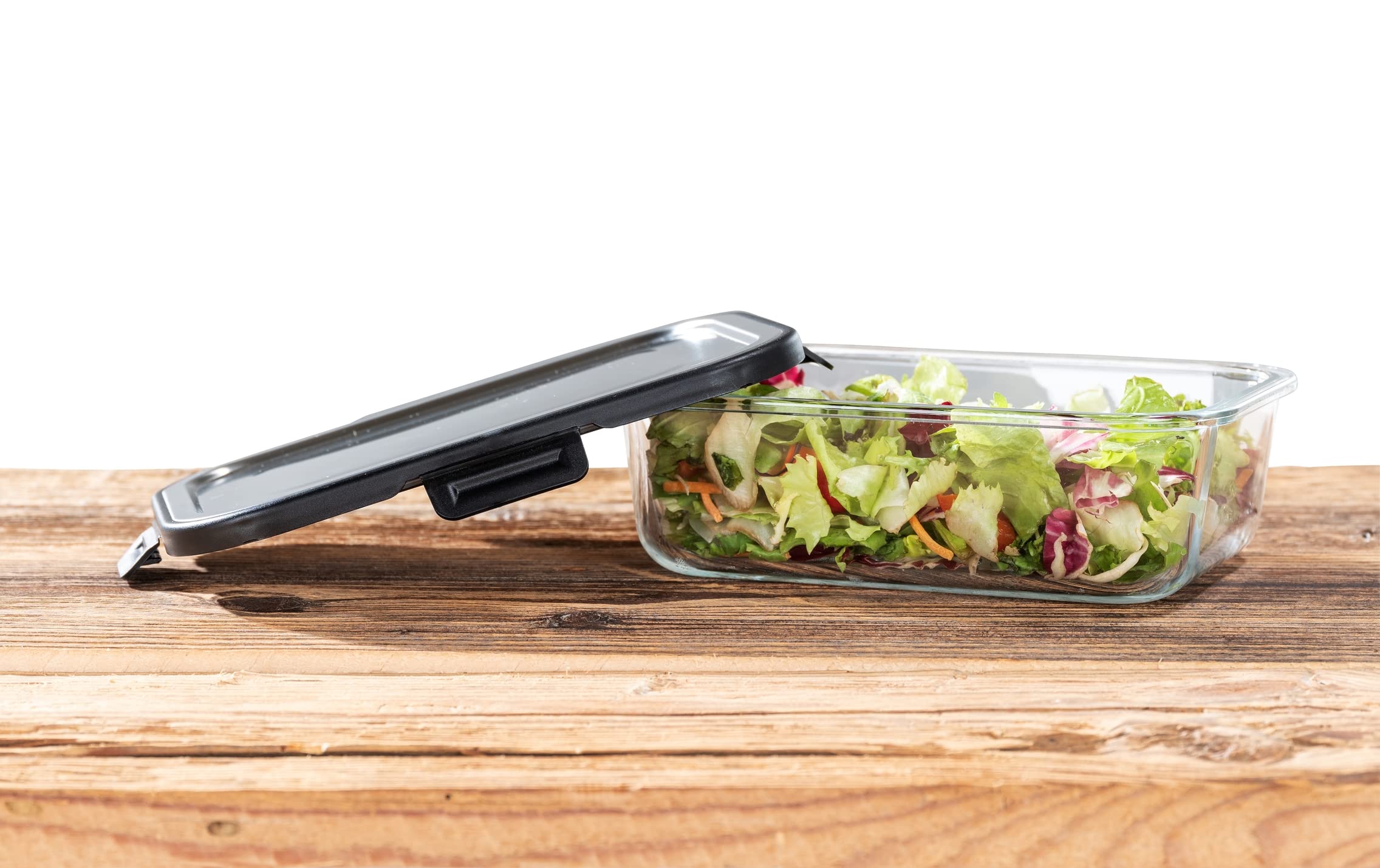 WENKO 1.5L Airtight Glass Food Storage Container with Stainless Steel Lid - Dishwasher Safe, Stackable & Leak-Proof (23 x 7.5 x 17 cm) - Perfect for Meal Prep, Leftovers & Pantry Organization