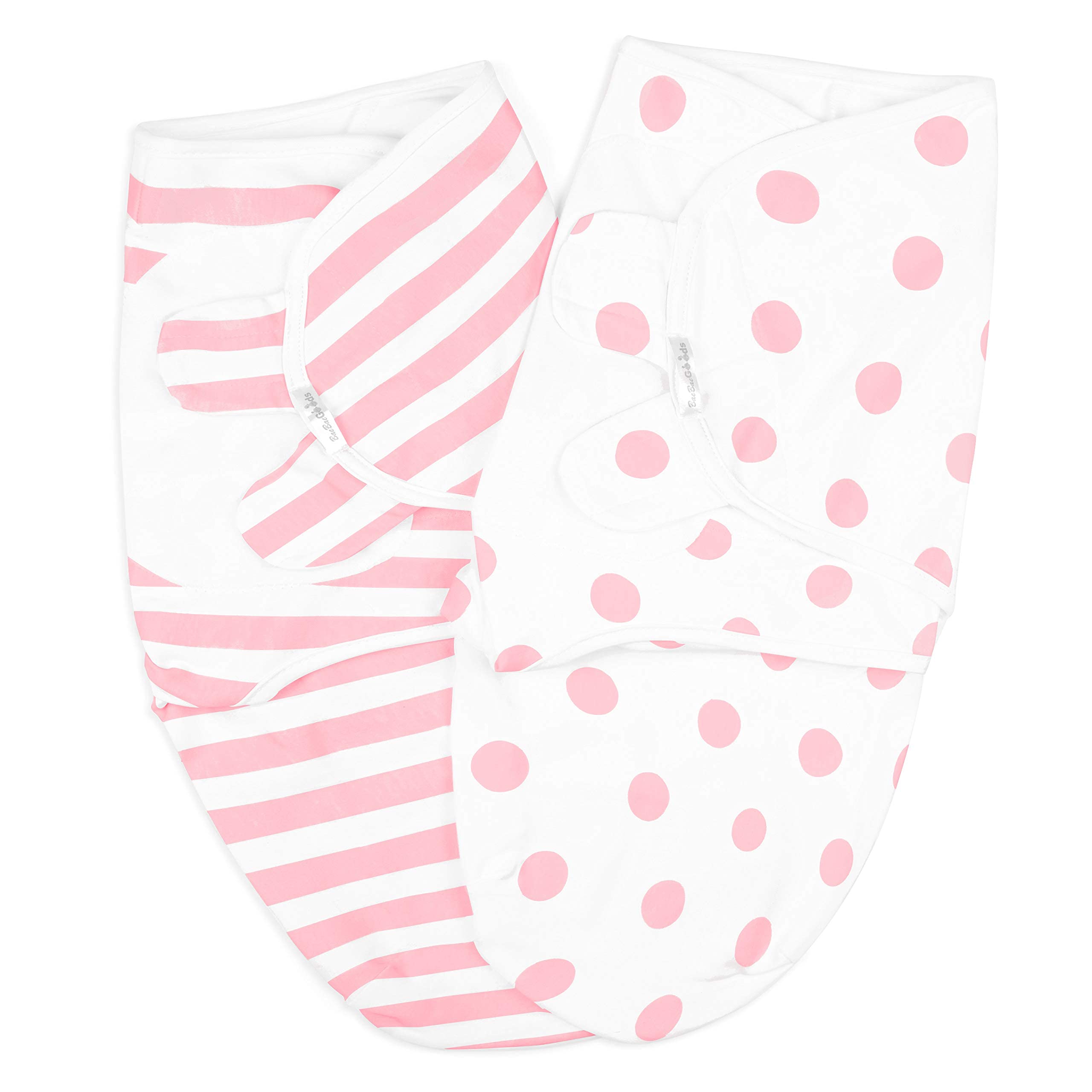 BaeBae Goods 4-Pack Adjustable Baby Swaddle Blankets - Soft Cotton Swaddling Wraps for Newborns, Infants (Boys & Girls) - Perfect for Sleeping, Swaddling & Comfort at Home or On-the-Go