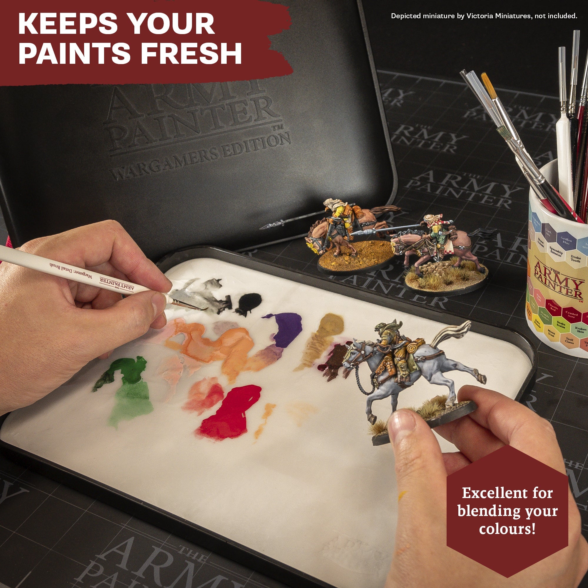 Wargamers Edition Wet Palette Bundle - Premium Miniature Painting Palette for Tabletop Gaming & Hobbyists - Perfect for Acrylic Paints & Miniature Models