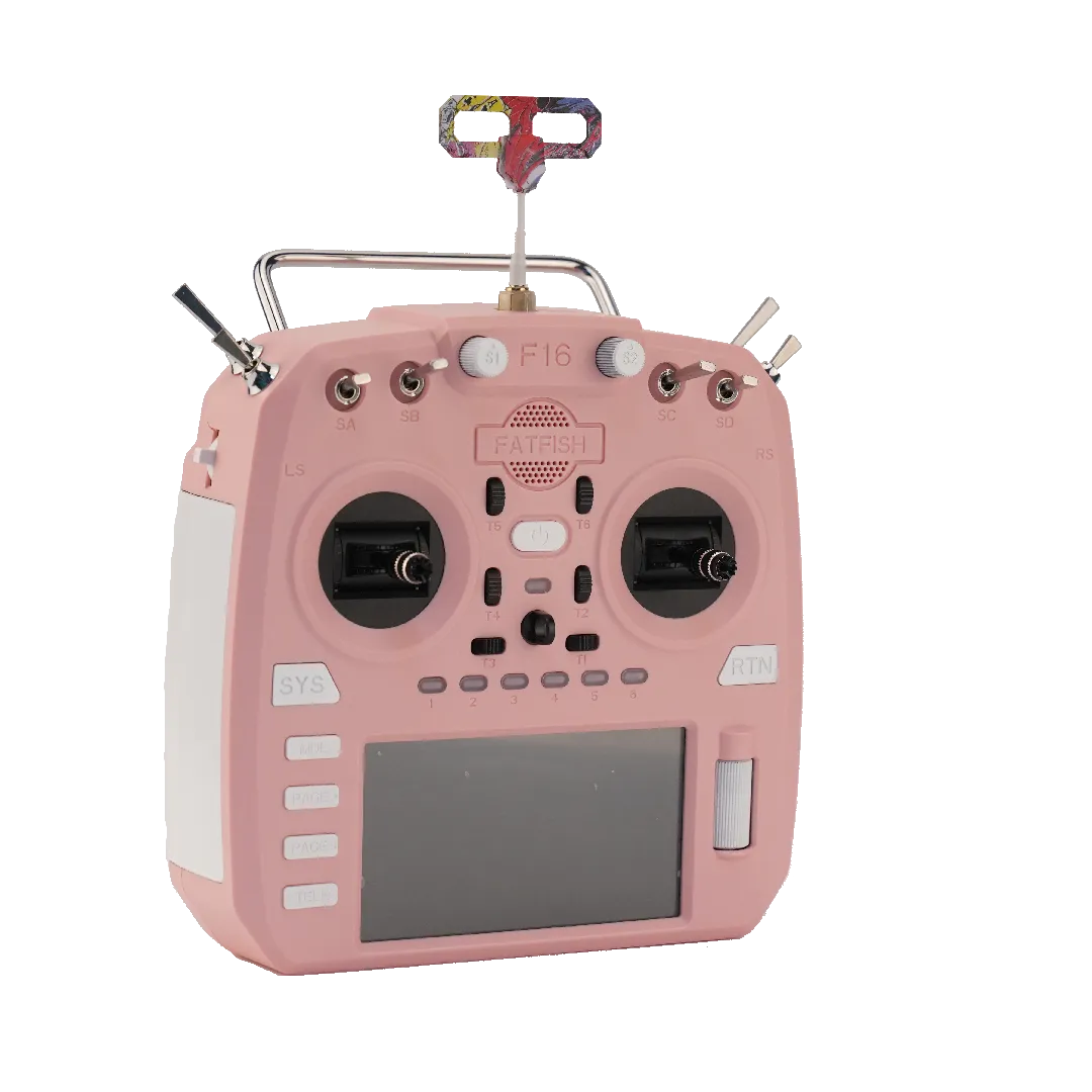 FATFISH F16 16CH Radio Controller with EdgeTX, Built-in ELRS Module & 4.3