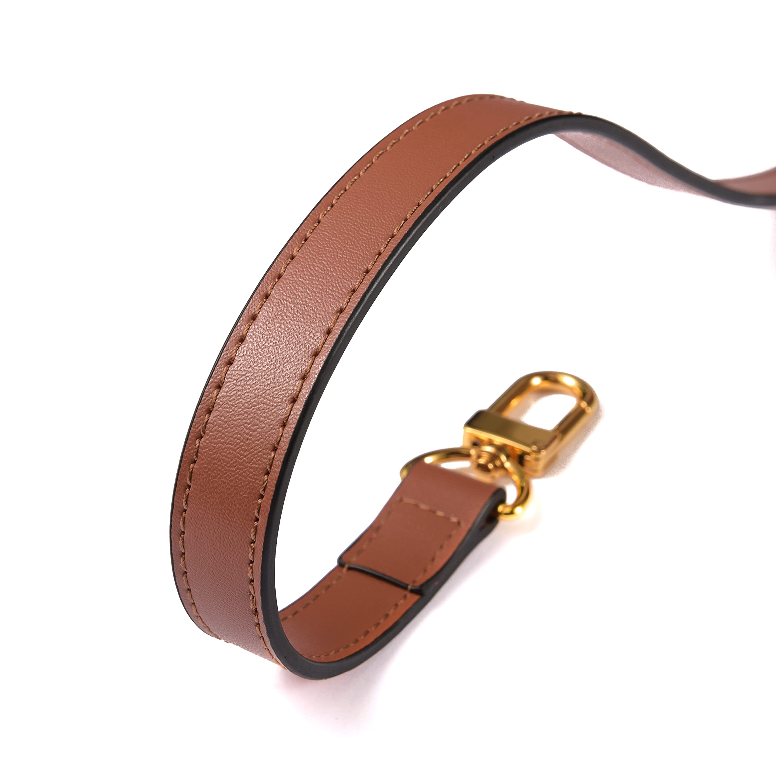 GOXTECH Genuine Vachetta Leather Adjustable Crossbody Strap for Women's Handbags - Caramel Brown | Perfect for Everyday Use, Travel & Fashion Accessories