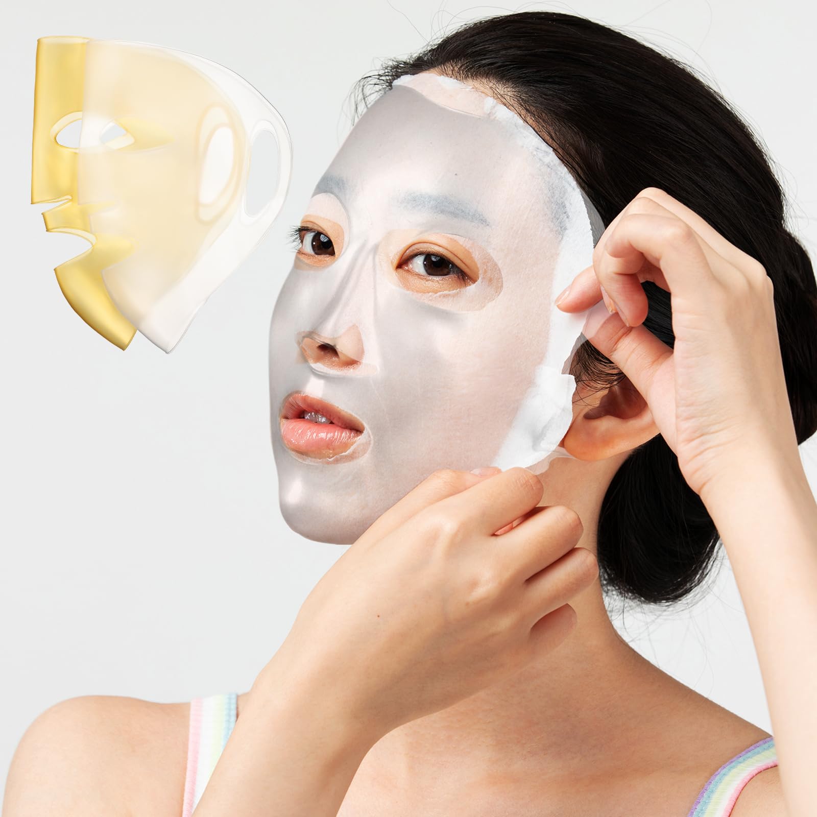 iPetboom 3-Pack Silicone Face Mask Holder - Reusable Sheet Mask Cover for Skincare, Prevents Evaporation & Enhances Absorption - Perfect for Spa, Travel & Home Facial Care Routine