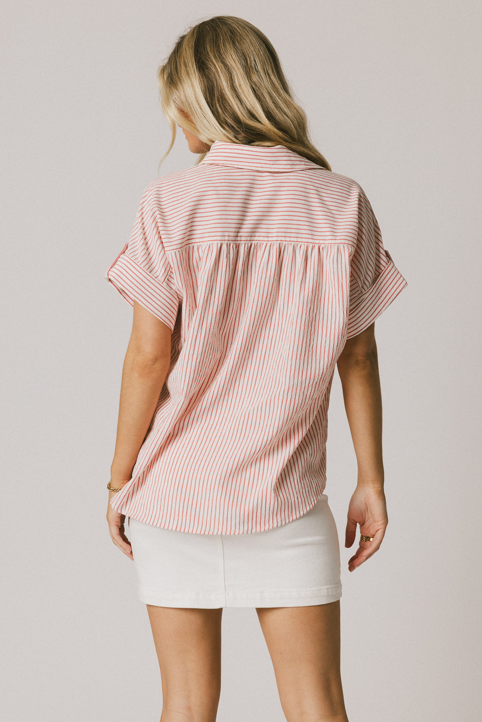 Douglas Striped Button Up Shirt for Men - Red Casual Long Sleeve Shirt | Perfect for Office, Date Night & Weekend Outfits