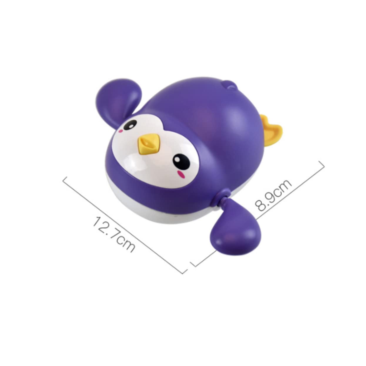 KICHOUSE 4 Pack Wind Up Bath Toys for Toddlers - Cute Rubber Duck Bathtub Toys, Floating Water Play Toys for Baby Bath Time Fun & Sensory Development