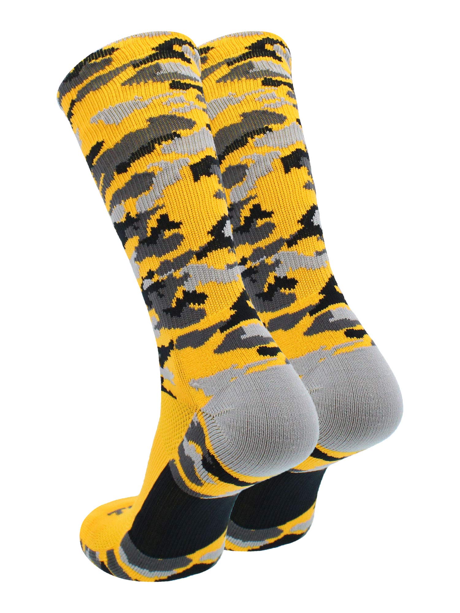 TCK Athletic Camo Crew Socks for Men - Moisture Wicking Performance Socks for Basketball, Football, Lacrosse & Baseball - Ideal for Sports, Training & Outdoor Activities