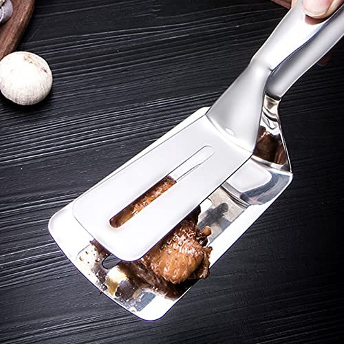 Premium Silicone Spatula Set - 5-Piece Kitchen Utensils for Cooking, BBQ, Baking, Flipping Steak, Fish & Bread - Heat-Resistant Stainless Steel Spatulas & Tongs for Grilling, Frying & Serving - Ideal for Home Chefs & Outdoor BBQ Parties