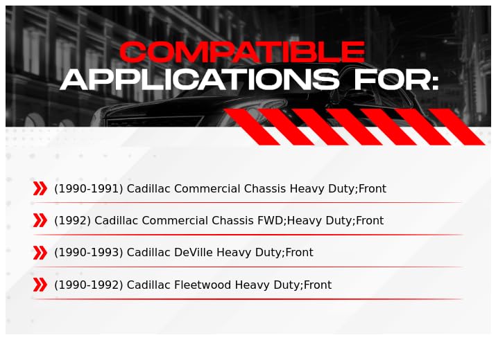 R1 Concepts Premium Front Brake Pads and Rotors Kit - Semi-Metallic Brake System for 1990-1993 Cadillac Commercial Chassis, DeVille, Fleetwood | Enhanced Stopping Power for City Driving & Highway Safety