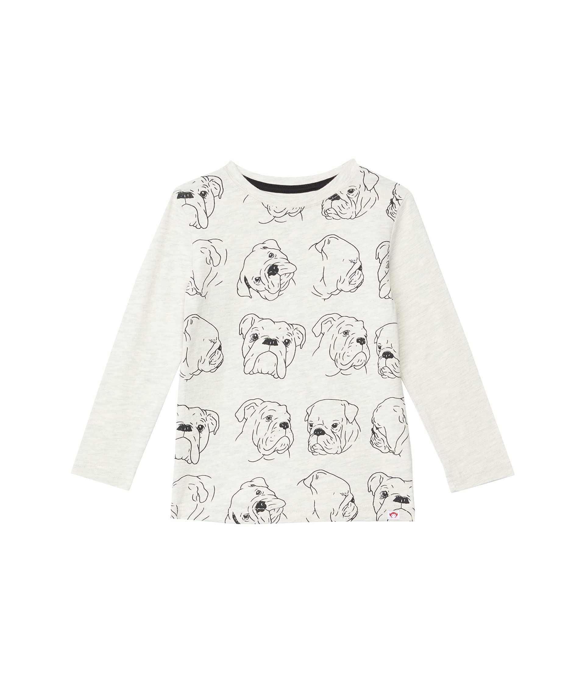 Appaman Boys Bulldog Graphic Long Sleeve T-Shirt - Soft Cotton Tee for Toddler, Little & Big Kids (2T-12) - Cute Animal Print Shirt for School, Playdates & Everyday Wear
