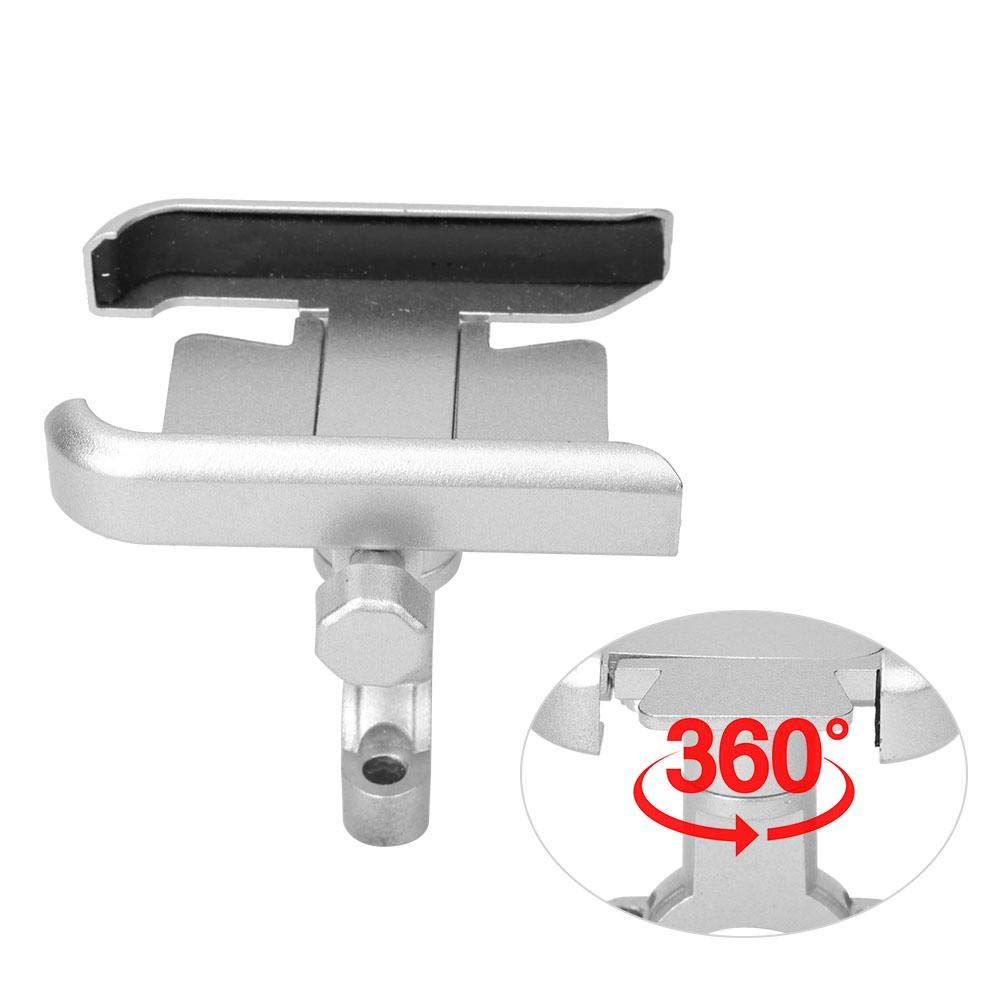 Keenso Universal Motorcycle Phone Holder - Aluminum Alloy Handlebar Mount Bracket for Cycling, Riding & Outdoor Adventures (Silver) - Perfect for GPS Navigation & Hands-Free Riding