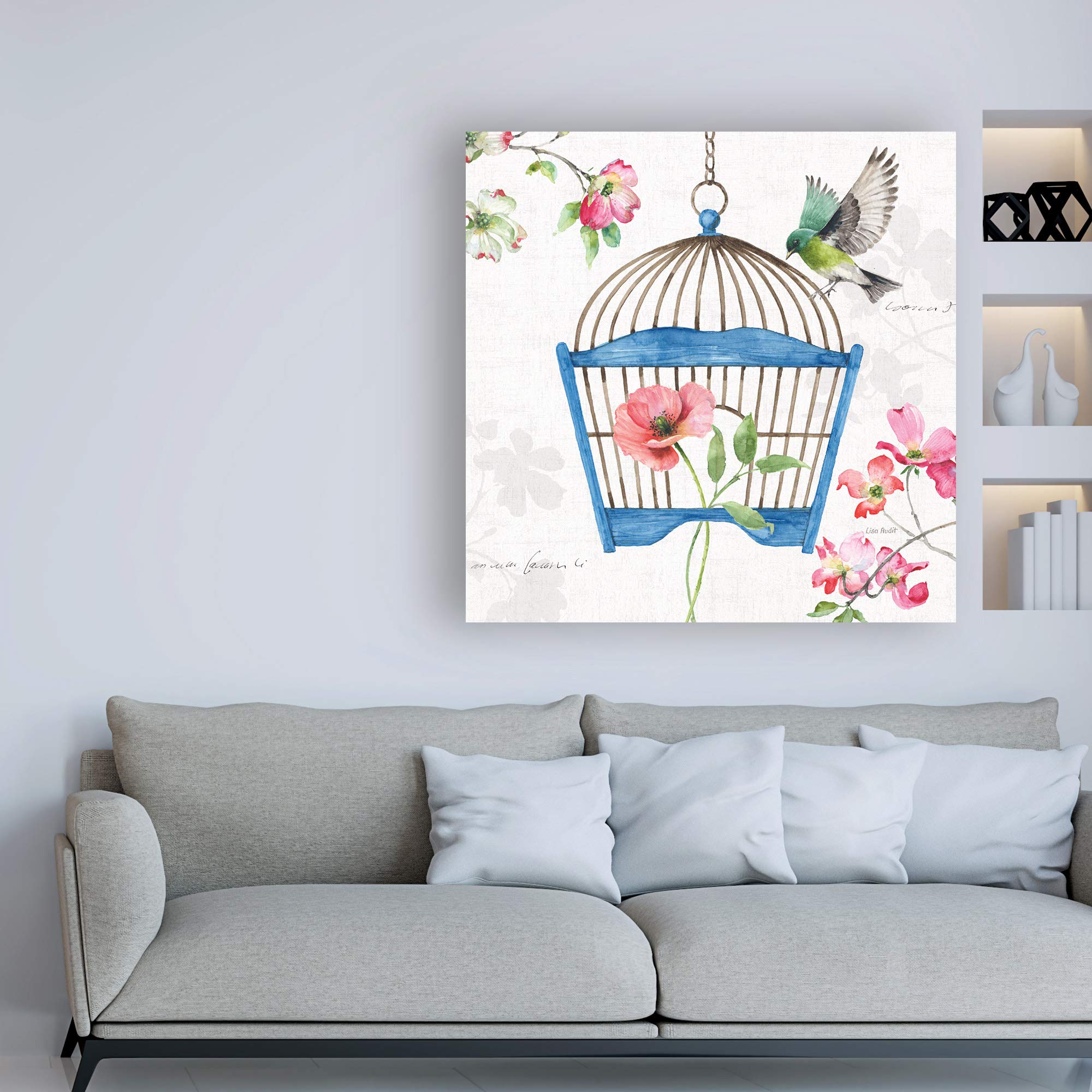 Lisa Audit Dogwood Garden VIII Fine Art Print - 18x18 Inch Floral Wall Decor for Living Room, Bedroom & Office