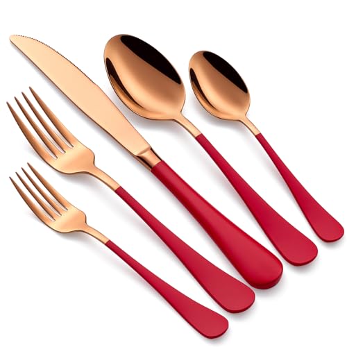 Rose gold and red