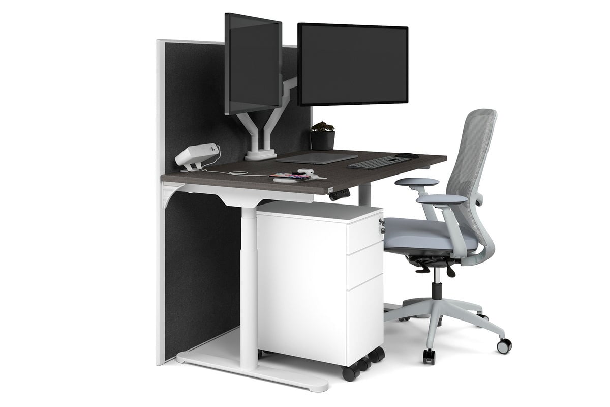 Flexi Premium Height Adjustable Single Workstation [1400L x 700W] - Ergonomic Standing Desk for Home Office, Gaming & Study - Electric Sit Stand Desk with Memory Function