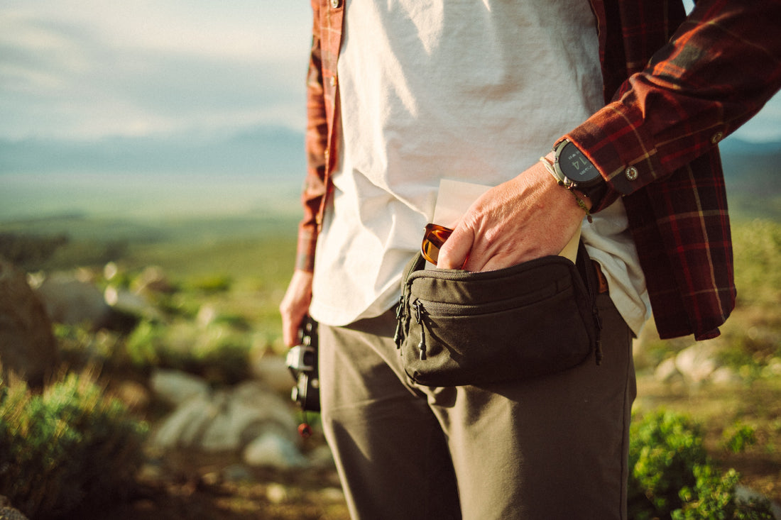 Clever Supply Co. Sidekick Belt Bag 1L - Black Waist Pack for Running, Travel & Everyday Use | Hands-Free Fanny Pack for Men & Women