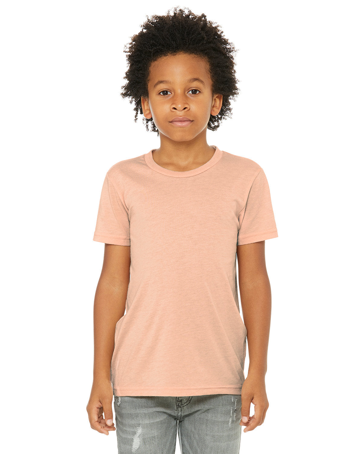 Bella + Canvas 3413Y Youth Triblend Short Sleeve T-Shirt - Soft Comfortable Kids Tee for Everyday Wear, School & Play