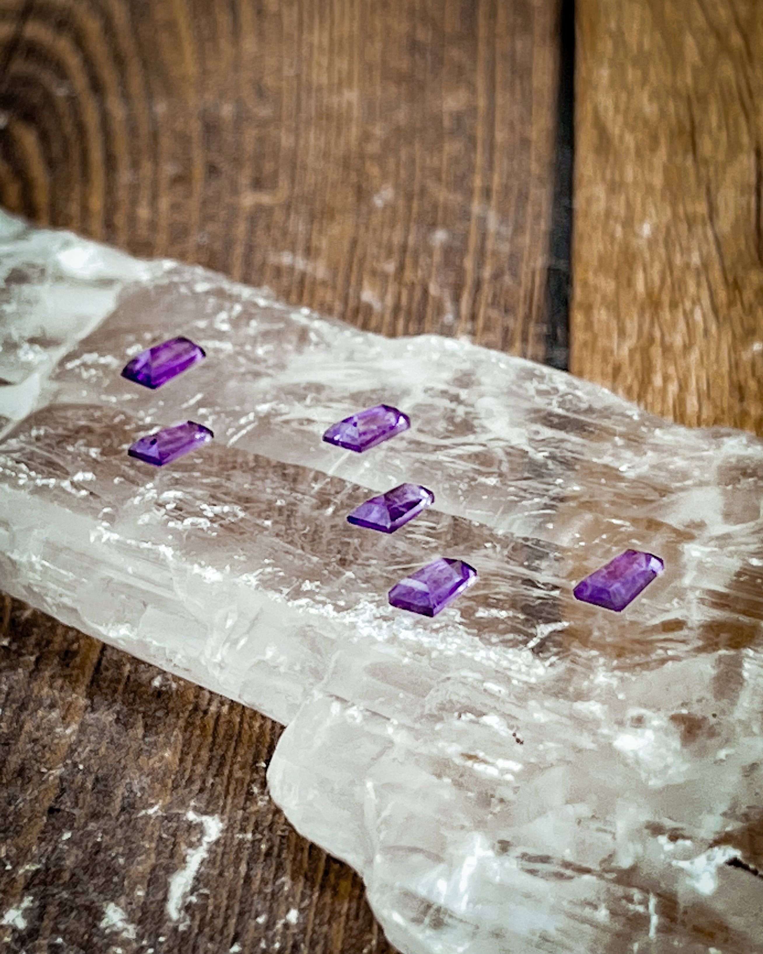 Natural Amethyst Tapered Baguette Facet Cut Gemstone 3x3x2mm for Jewelry Making, DIY Crafts & Healing Crystal Decor