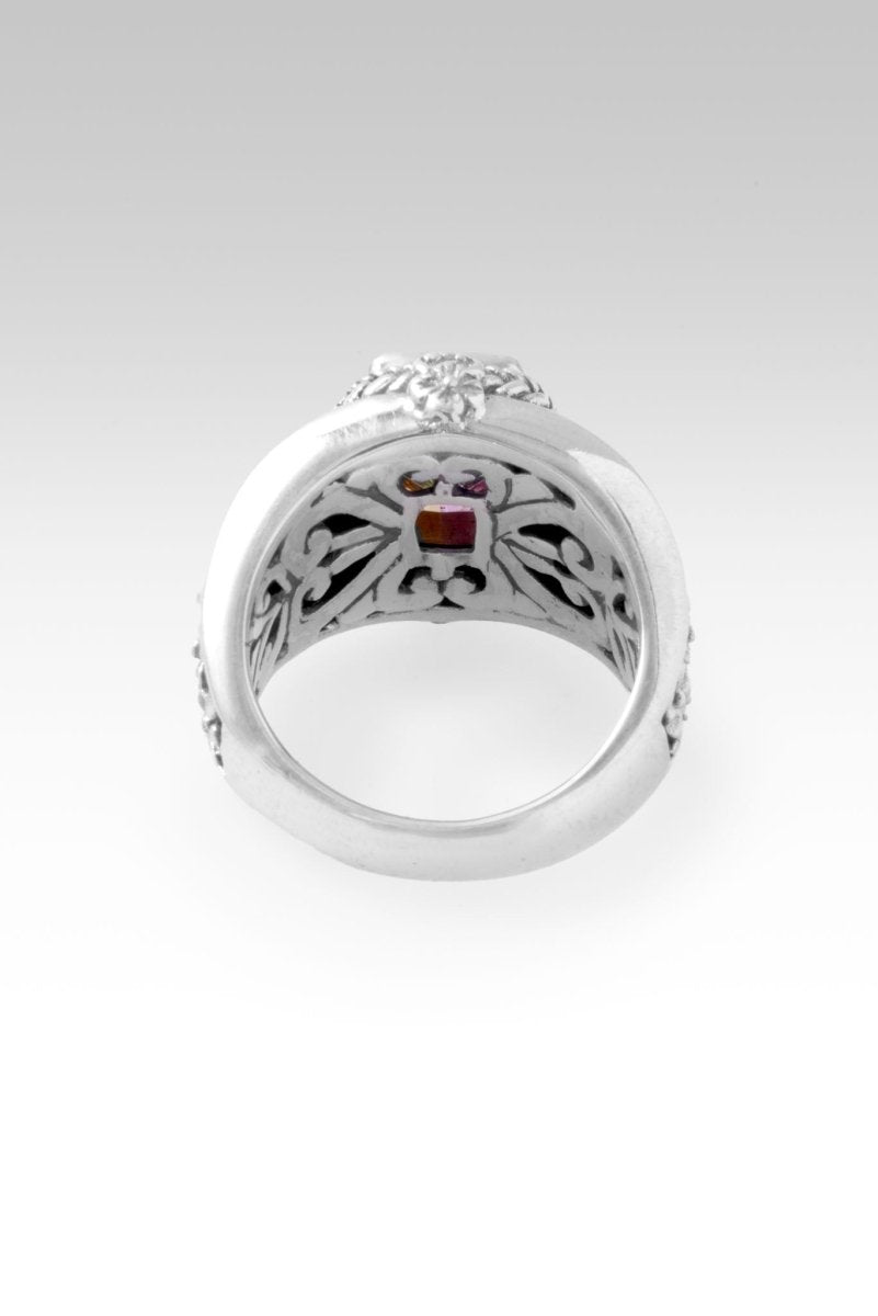 Elegant Flowering Grace Ring with Lucky Stone Cubic Zirconia - Perfect for Weddings, Anniversaries & Special Occasions
