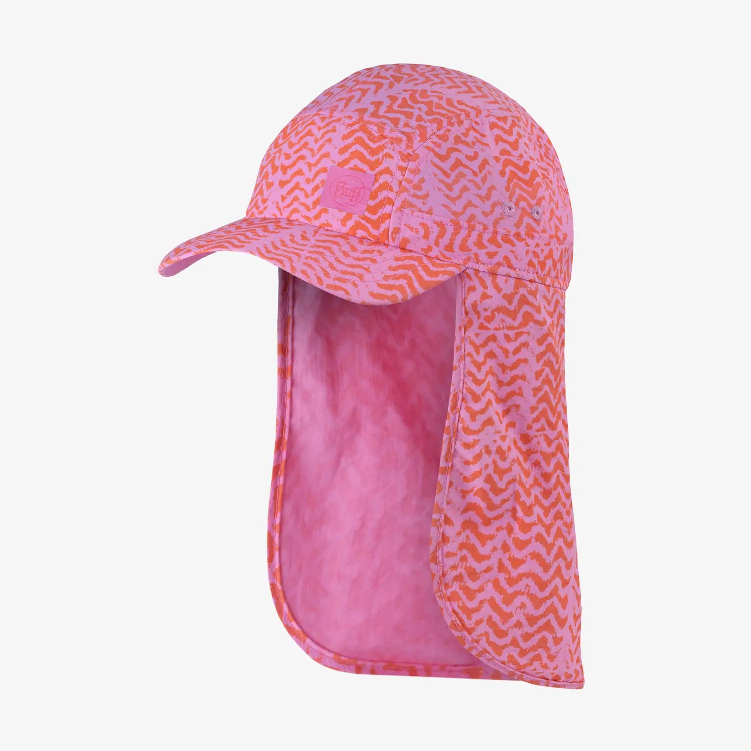 Buff Kumkara Fuchsia Youth Sahara Cap - Lightweight Sun Protection Hat for Outdoor Activities, Hiking, and Travel